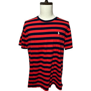 Polo Ralph Lauren T Shirt Mens Large Blue Red Short Sleeve Classic Fit Preppy